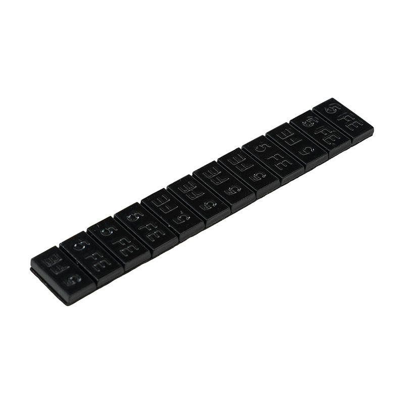 382-B Premium Trapezium 5g*12 Round Black-Coated Steel Adhesive Wheel Weights