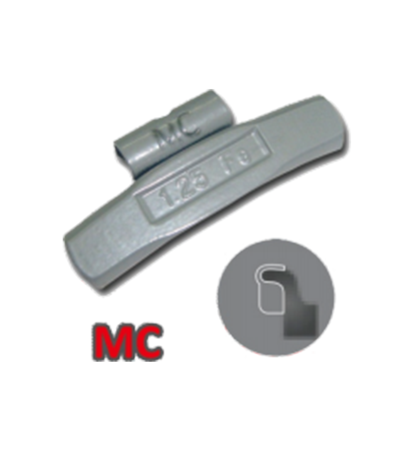 MC Profile Steel Clip-On Wheel Weight  for Steel Wheels
